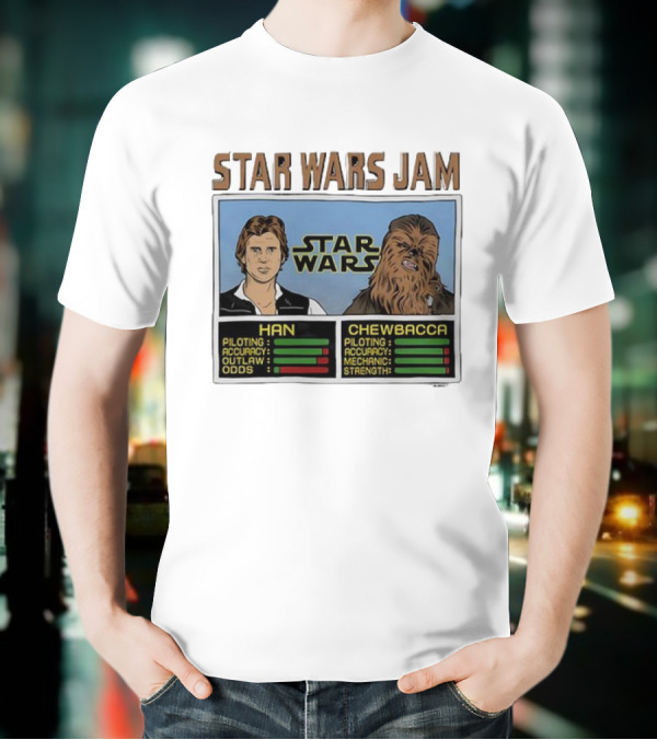 Star Wars Jam Han Chewbacca Piloting Accuracy Outlaw Strength T-Shirt
