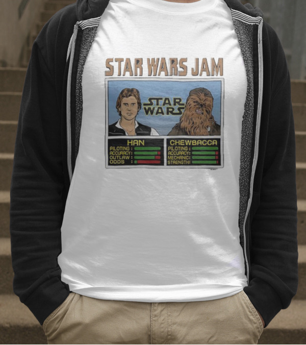 Star Wars Jam Han Chewbacca Piloting Accuracy Outlaw Strength T-Shirt