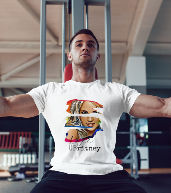 "Free Britney Spears Colorful Streak Portrait" T-Shirt