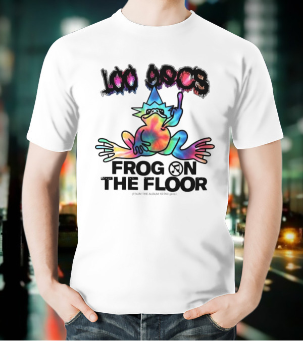 100 Gecs Rainbow Frog Tie-Dye Party Vibes T-Shirt