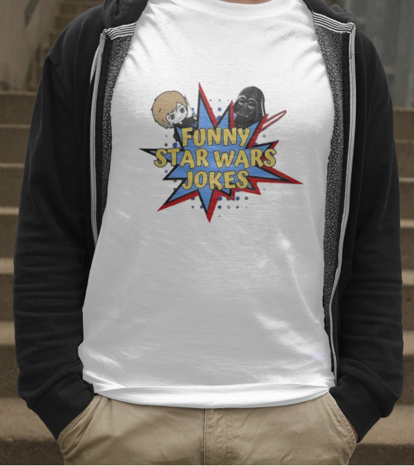 Funny Star Wars Jokes Comic Style With Iconic Characters T-Shirt