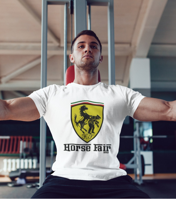 Horse Fair Waterford Whispers HF Shield With Horse And Man T-Shirt