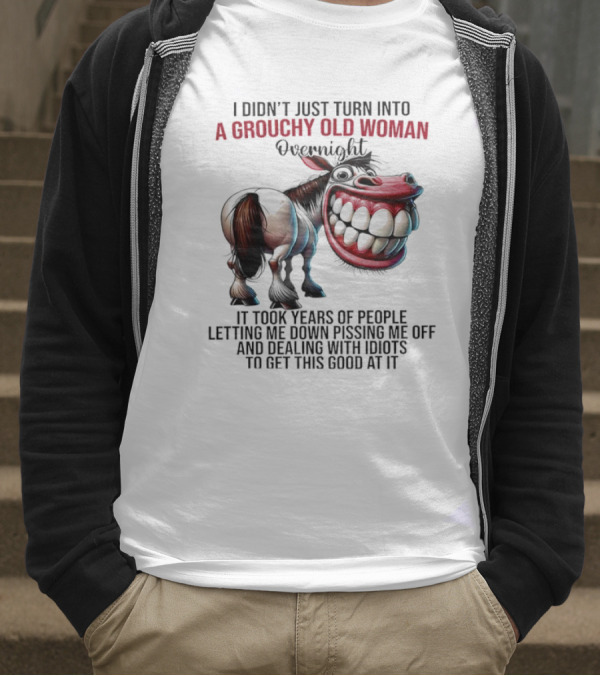 A Grouchy Old Woman Horse I Didn’t Just Turn Into Overnight T-Shirt