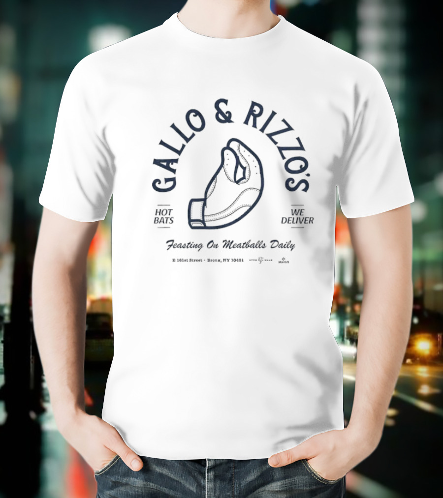Gallo & Rizzo’s Daily Feasting On Meatballs With Glove Illustration T-Shirt