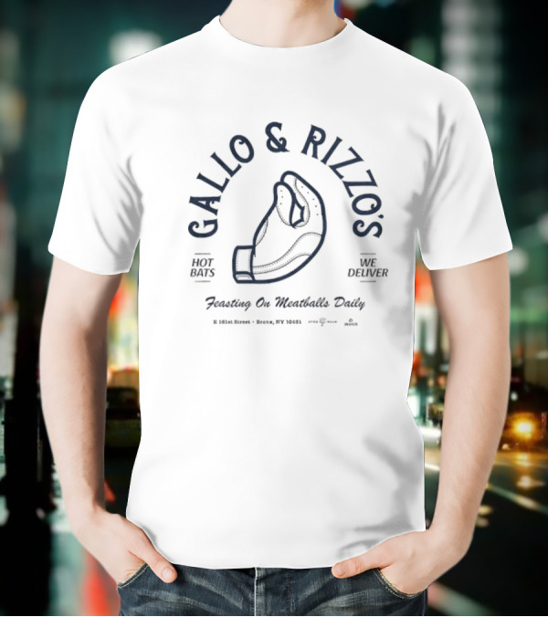 Gallo & Rizzo’s Daily Feasting On Meatballs With Glove Illustration T-Shirt