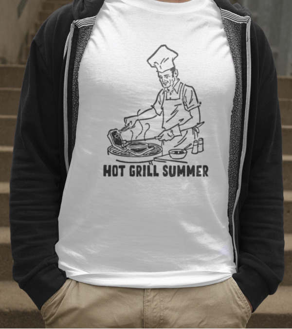 Hot Grill Summer Chef Grilling Cookout Vibes T-Shirt