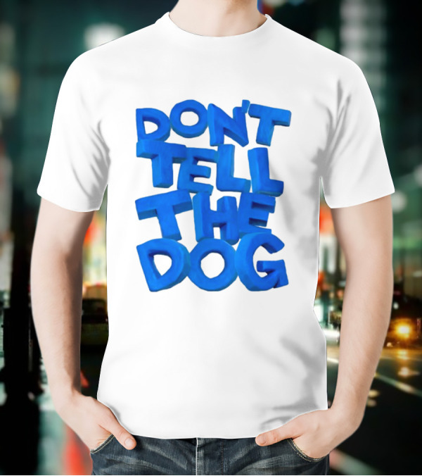 James Marriott Don't Tell The Dog Blue Text White Album T-Shirt
