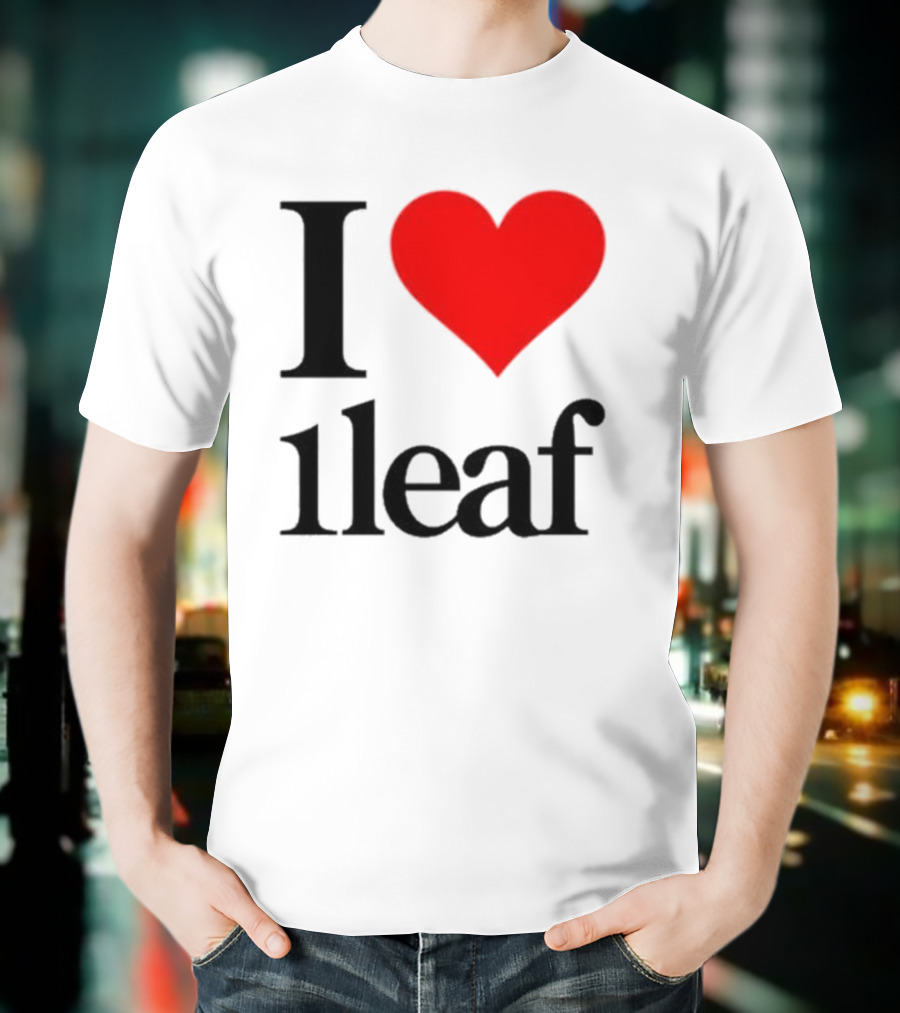 I Heart 1Leaf Bold Red Love Statement T-Shirt