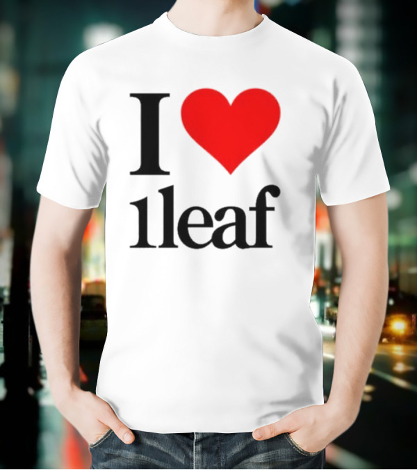 I Heart 1Leaf Bold Red Love Statement T-Shirt