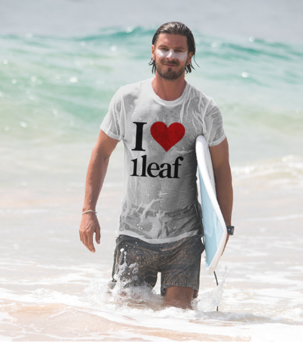 I Heart 1Leaf Bold Red Love Statement T-Shirt