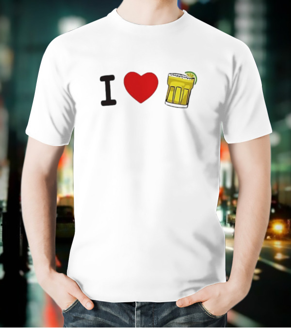 I Love Margarita Lime Cocktail T-Shirt