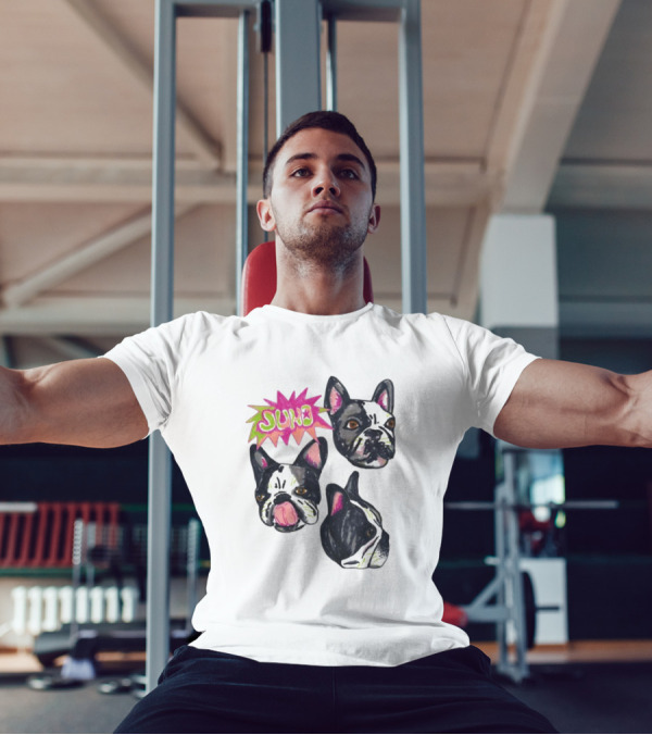 Kel Lauren Remi Wolf Juno Dog Faces Colorful Design T-Shirt