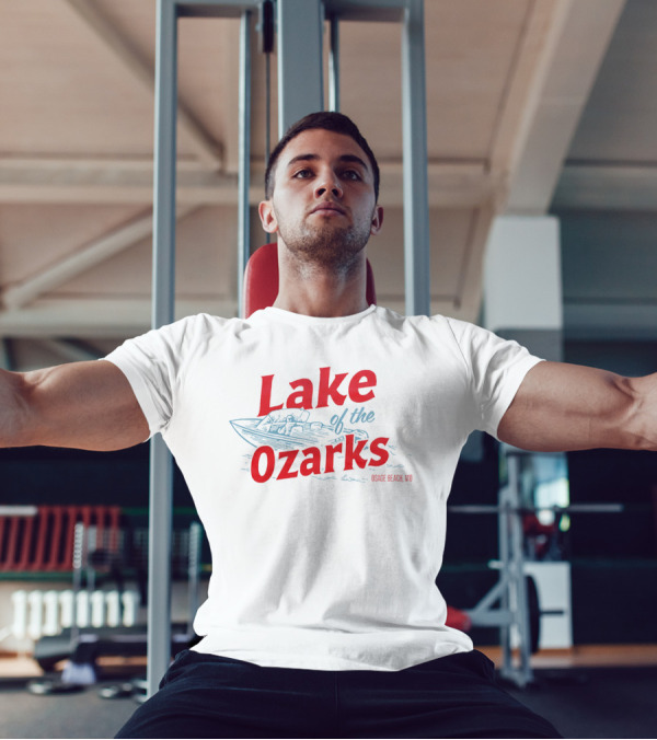 Lake Of The Ozarks Osage Beach MO Retro Boat Illustration T-Shirt