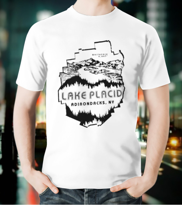 Lake Placid New York Adirondacks Hiking Forest Wilderness Exploration T-Shirt