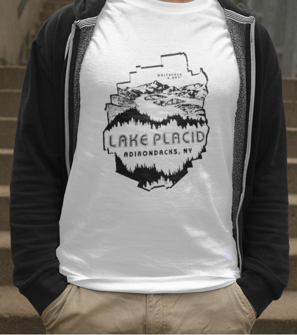 Lake Placid New York Adirondacks Hiking Forest Wilderness Exploration T-Shirt