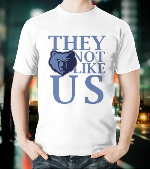 Memphis Grizzlies They Not Like Us Bear Head Emblem T-Shirt
