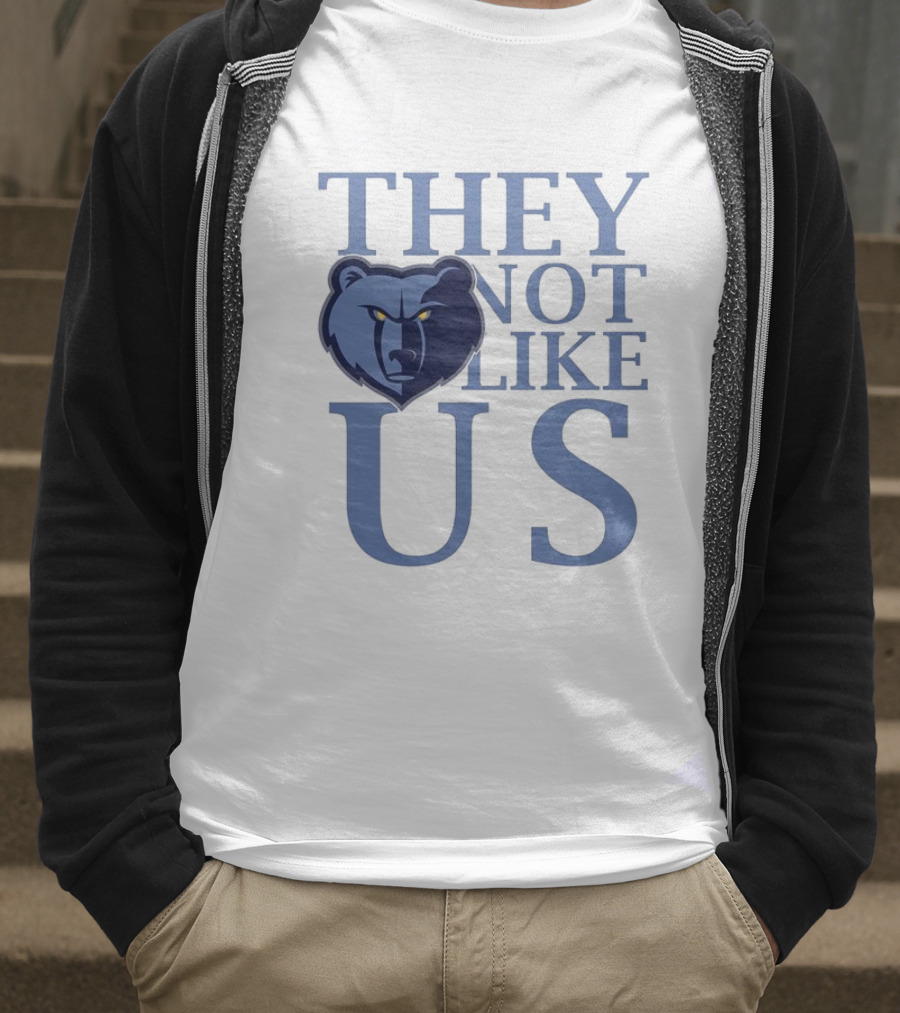 Memphis Grizzlies They Not Like Us Bear Head Emblem T-Shirt