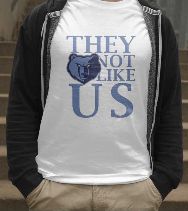 Memphis Grizzlies They Not Like Us Bear Head Emblem T-Shirt