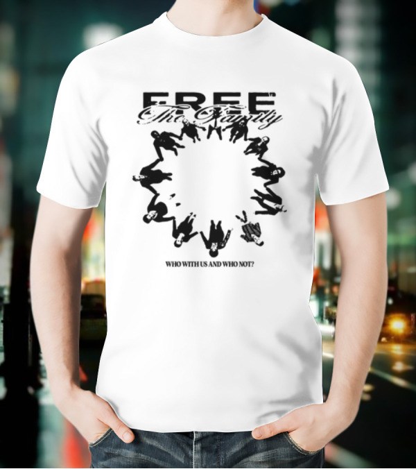 Lildurk Free The Family Who With Us And Why Not Victory Hand Symbol Circle T-Shirt