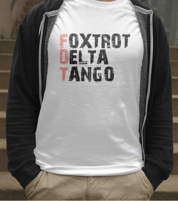 Peter Shankman Foxtrot Delta Tango FDT Red Letters T-Shirt