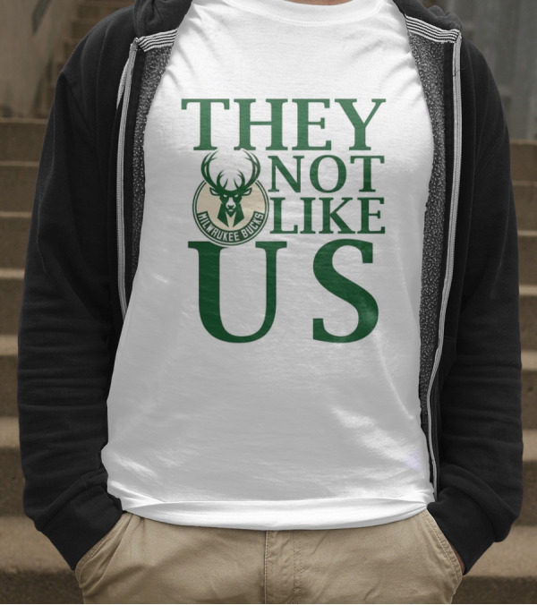 Milwaukee Bucks They Not Like Us Basketball Team Slogan T-Shirt
