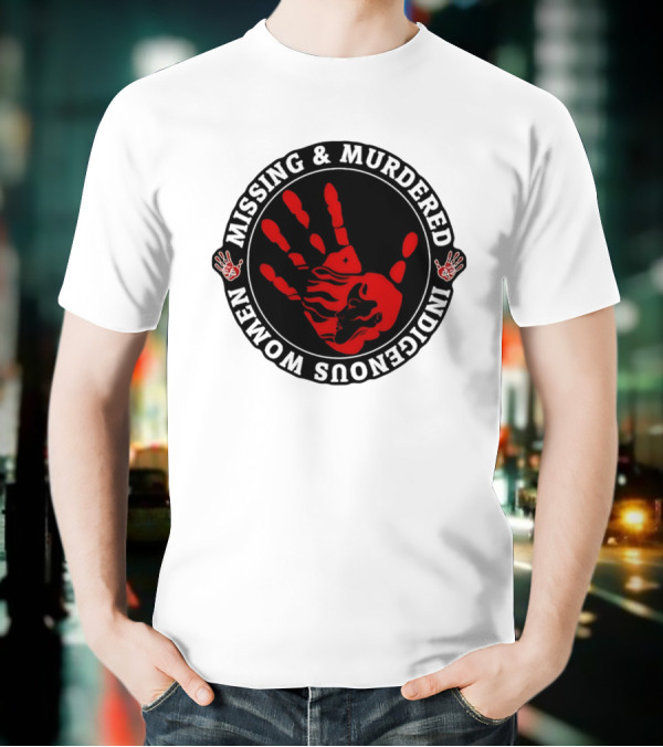 Missing Murdered Indigenous Women Red Handprint Symbol T-Shirt