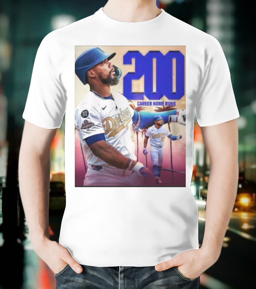 Los Angeles Dodgers Teoscar Hernandez 200 Career Home Runs Celebration T-Shirt