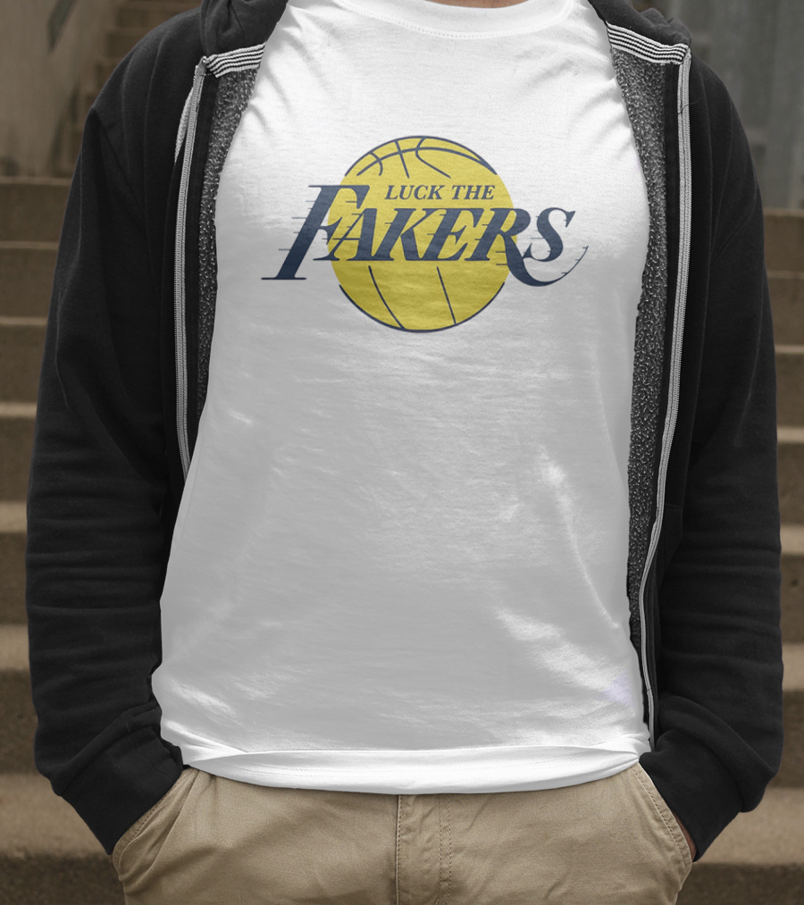 Luck The Fakers Los Angeles Basketball Parody T-Shirt