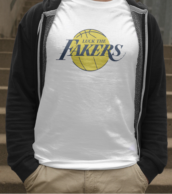 Luck The Fakers Los Angeles Basketball Parody T-Shirt