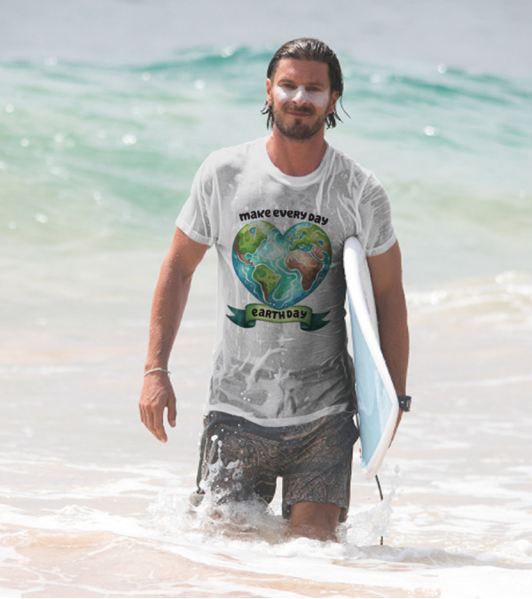 Make Every Day Earth Day Heart Shaped Planet T-Shirt