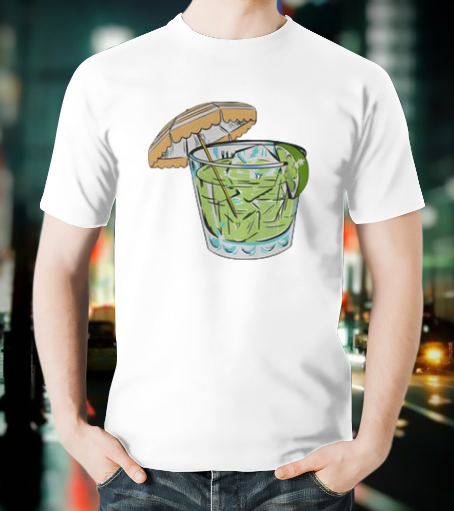 Margarita 818 Tequila Tropical Drink Umbrella Lime T-Shirt