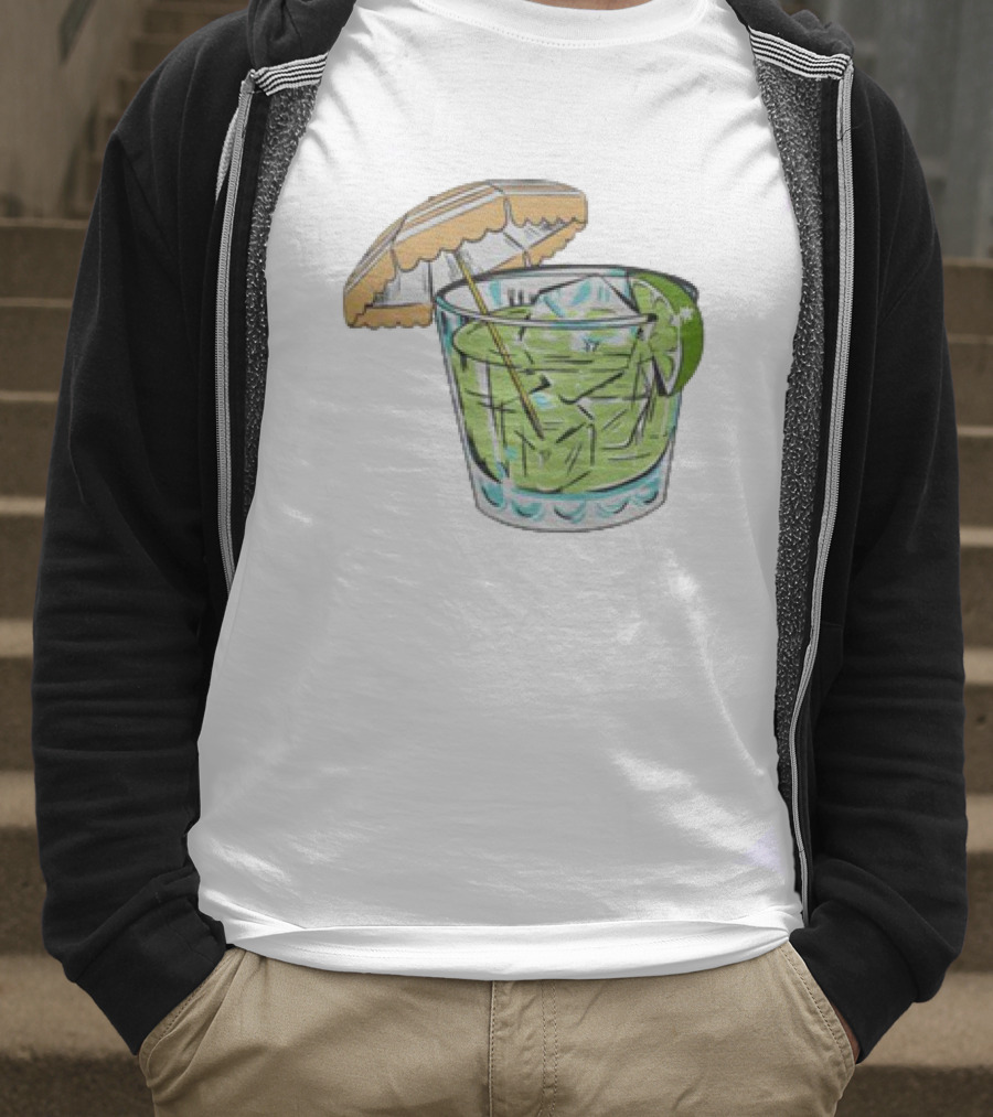 Margarita 818 Tequila Tropical Drink Umbrella Lime T-Shirt
