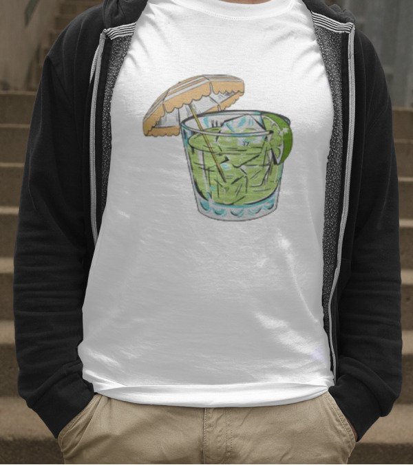 Margarita 818 Tequila Tropical Drink Umbrella Lime T-Shirt