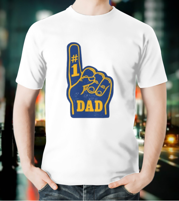 #1 Dad Foam Finger Sports Fan Tribute T-Shirt