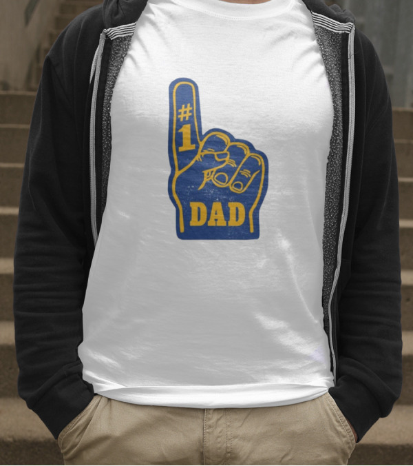 #1 Dad Foam Finger Sports Fan Tribute T-Shirt