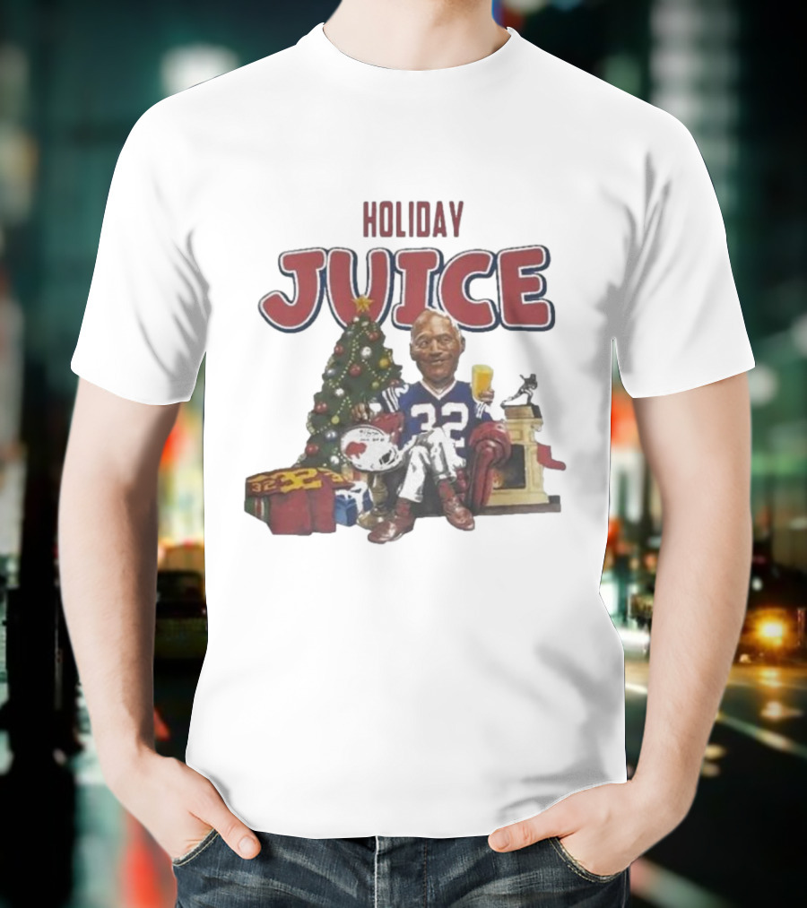 Holiday Juice 32 Christmas Football Theme T-Shirt