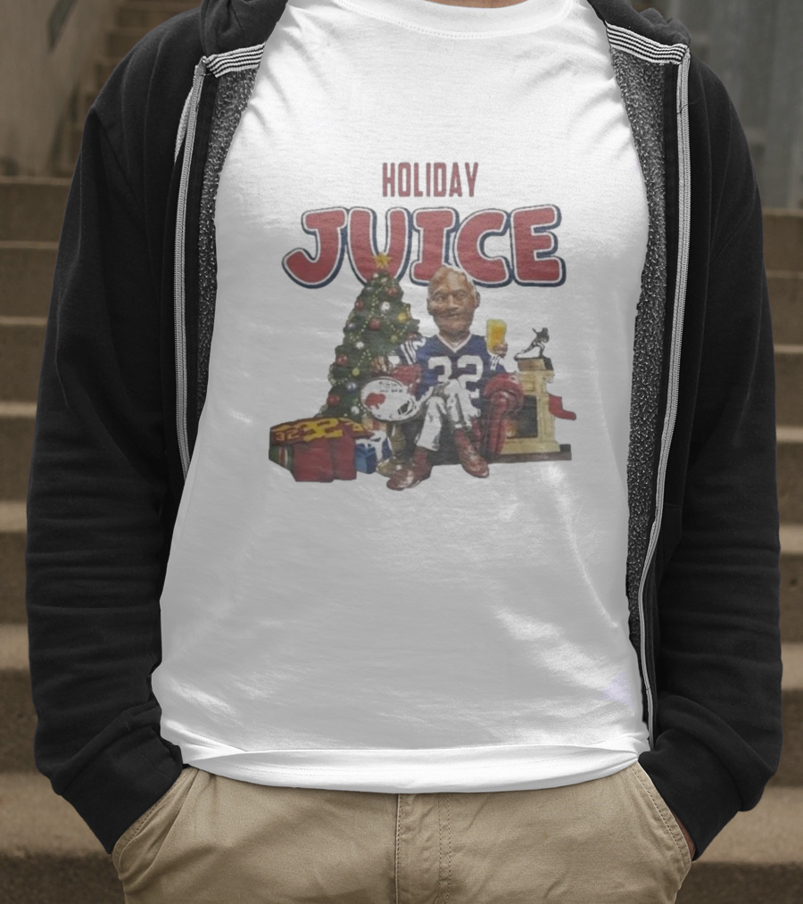 Holiday Juice 32 Christmas Football Theme T-Shirt