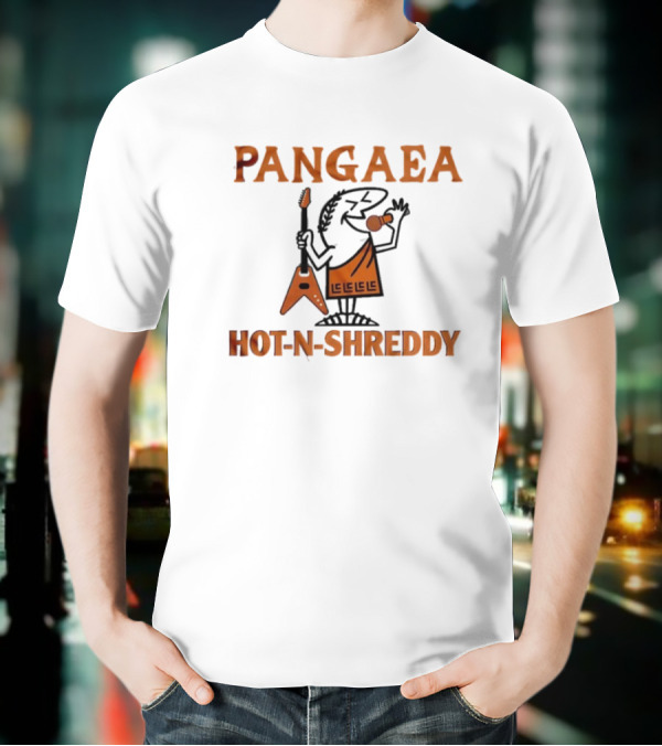 Pangaea Hot N Shreddy Guitarist Icon With Microphone T-Shirt