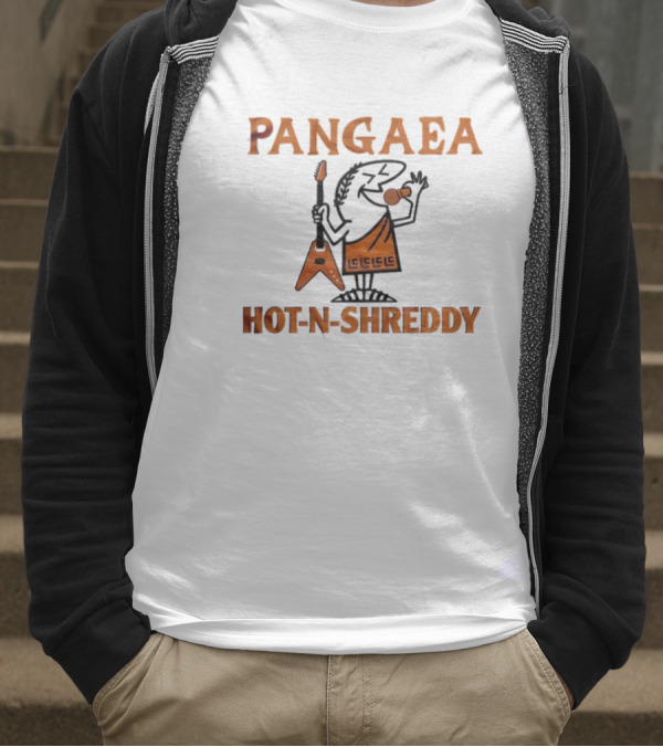 Pangaea Hot N Shreddy Guitarist Icon With Microphone T-Shirt