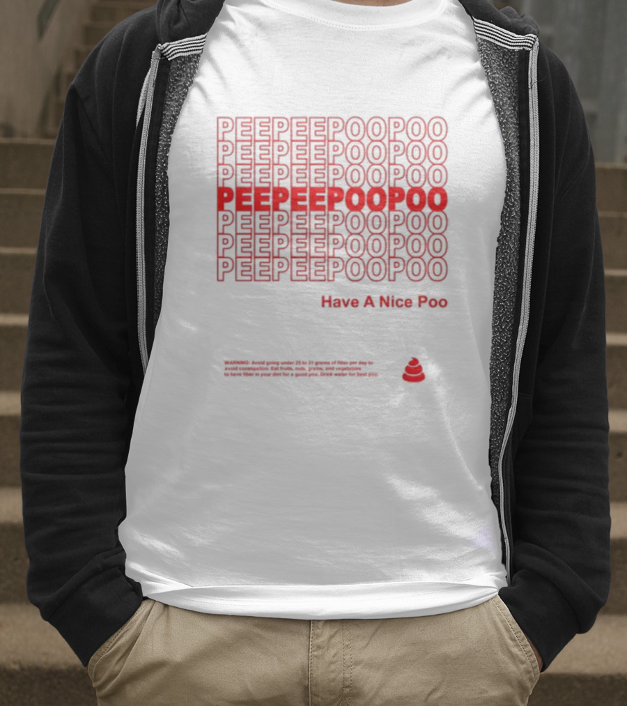 Peepeepoopoo Repeating Text Have A Nice Poo Editable Mesh Vector T-Shirt