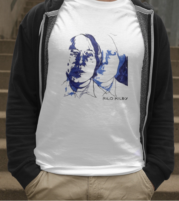 Rilo Kiley Execution Blue Sketch Faces T-Shirt