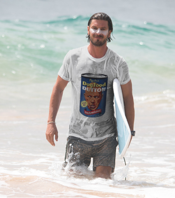 Peggy Sue's Dog Food Dutton From Patrol To Bowl Fast Poo Fast Food Fascist Cruel T-Shirt