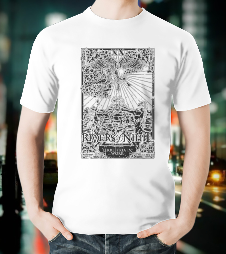 Rivers Of Nihil Terrestria IV Work Celestial Figure And Cosmic Imagery T-Shirt