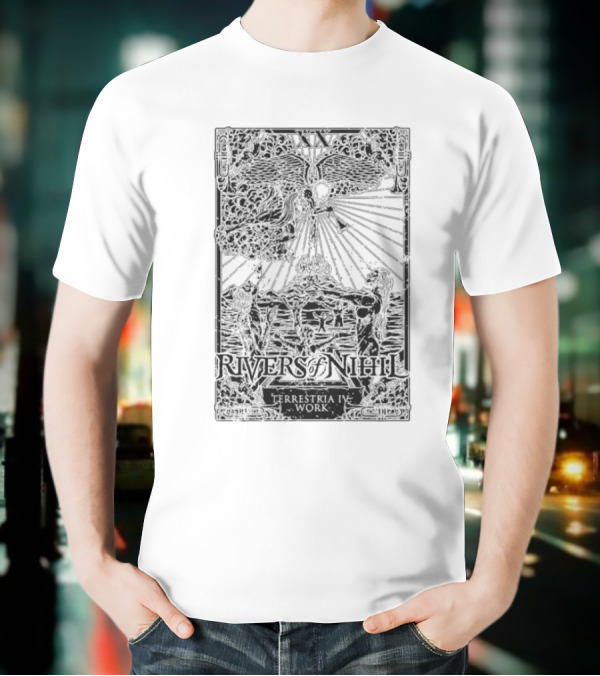 Rivers Of Nihil Terrestria IV Work Celestial Figure And Cosmic Imagery T-Shirt