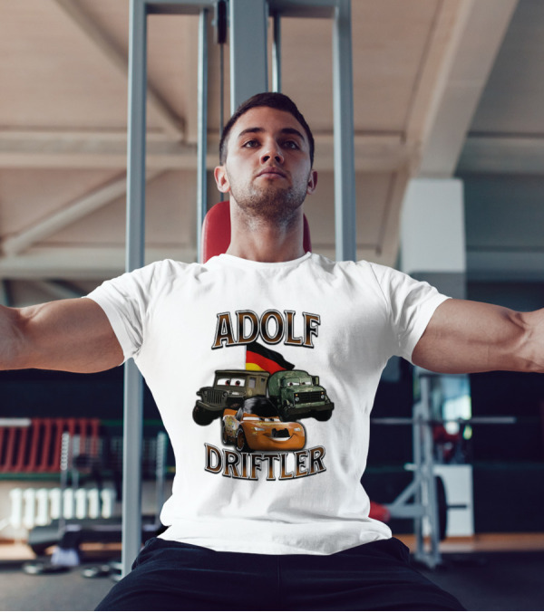 Pixar Cars Adolf Driftler Cartoon Parody T-Shirt