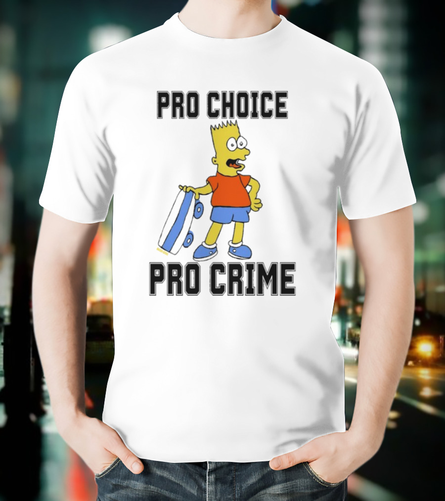 Pro Choice Pro Crime Bart With Detachable Eyes T-Shirt