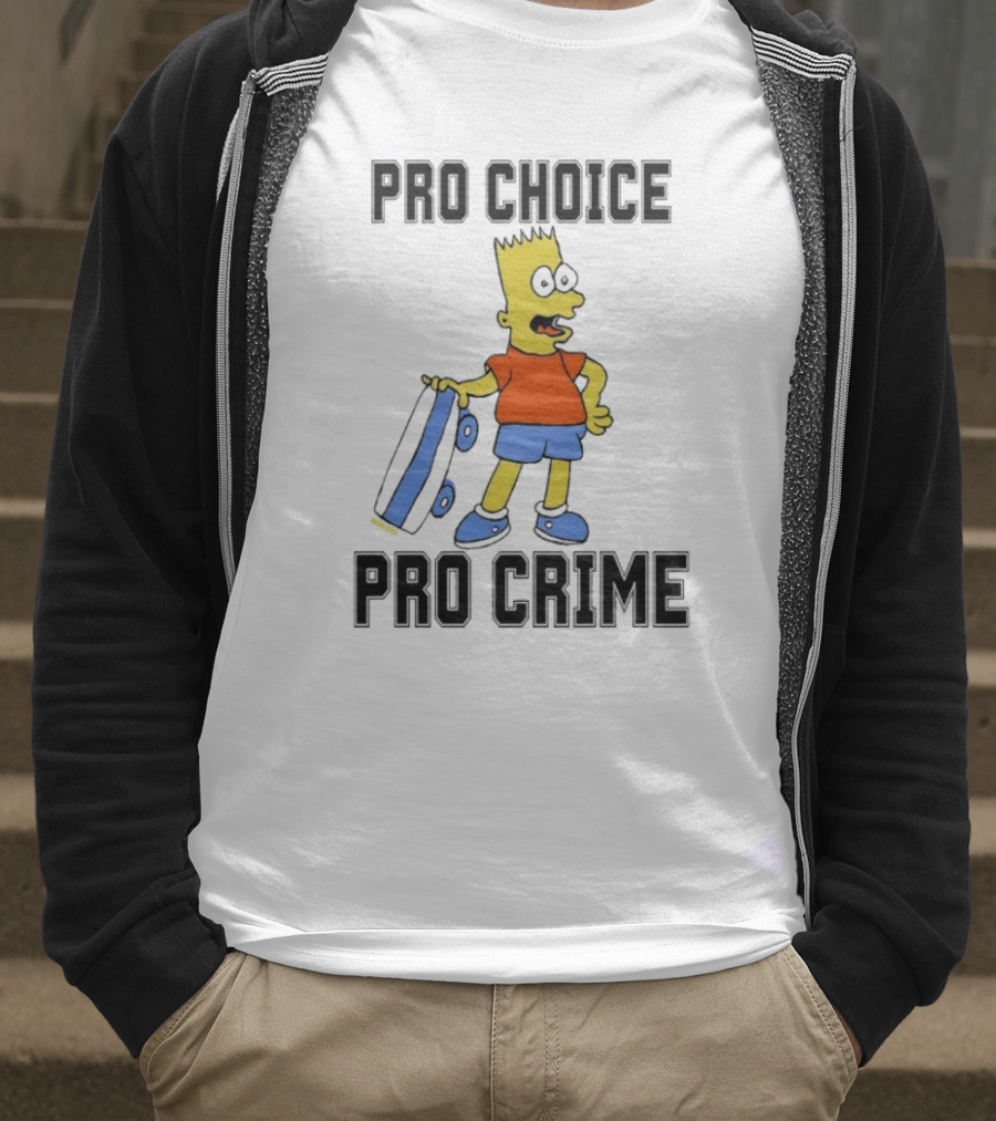 Pro Choice Pro Crime Bart With Detachable Eyes T-Shirt