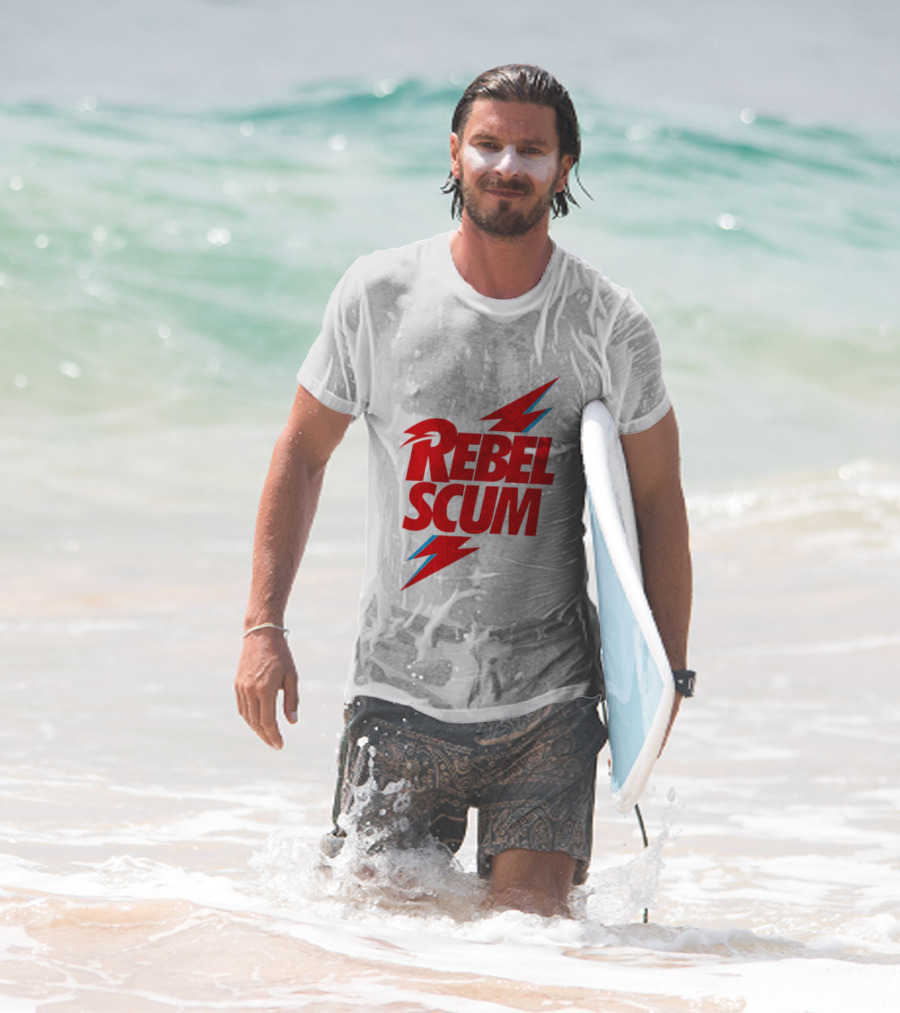 Rebel Scum Red Bold Lightning Letters T-Shirt