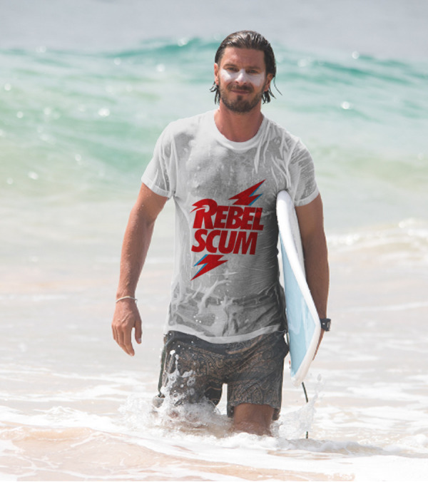 Rebel Scum Red Bold Lightning Letters T-Shirt