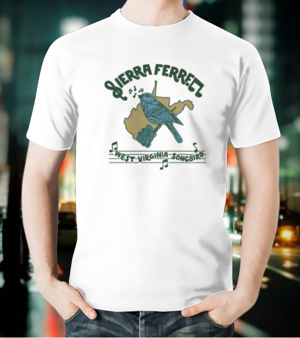 Sierra Ferrell West Virginia Songbird Music Notes Rose State Outline T-Shirt